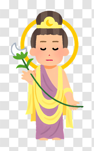 Icon - Buddhist Figure Cartoon Illustration Transparent PNG