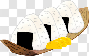 Food - Plate Of Rice Balls (Onigiri) With Side Dish Transparent PNG