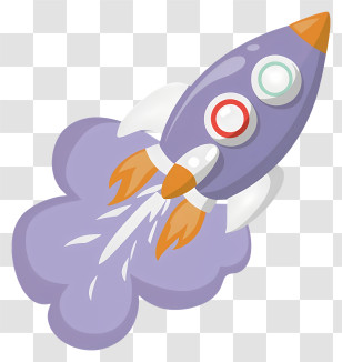 Cartoon - Cartoon Rocket Launching Transparent PNG