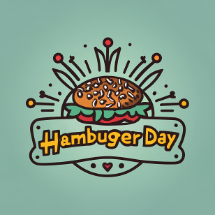 Hamburger Day - Cute Hamburger Doodle For Hamburger Day Transparent PNG