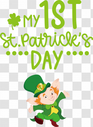 My 1st Patricks Day Saint Patrick Transparent PNG