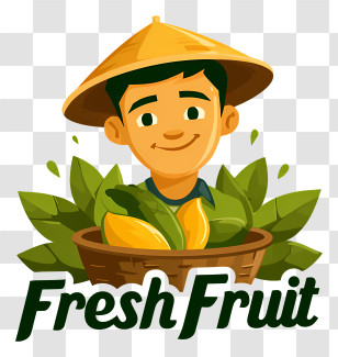 Fresh Fruit Logo - Fresh Fruit Farmer Logo Transparent PNG