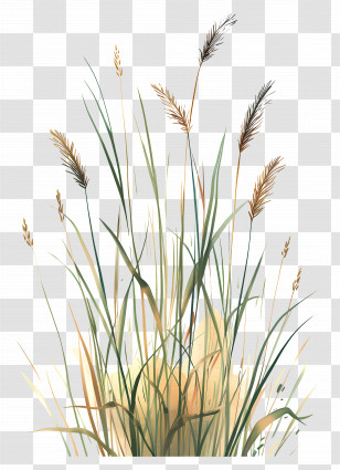 Reed - Wild Green Grass Transparent PNG