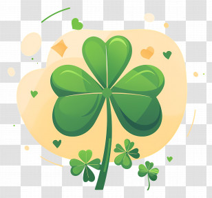 Shamrock - Lucky Green Clover Illustration Transparent PNG
