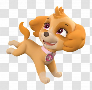 Paw Patrol - Playful Animated Dog Jumping Transparent PNG