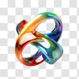 Infinity
 - Colorful 3D Abstract Art Ring Transparent PNG