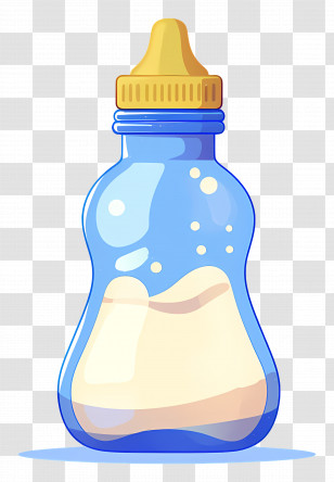 Plastic Baby Bottle - Baby Bottle Filled With Milk Transparent PNG