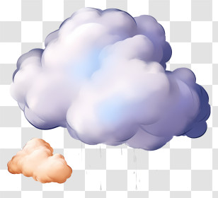 Watercolor Cloud - Gray Rain Clouds Illustration Transparent PNG
