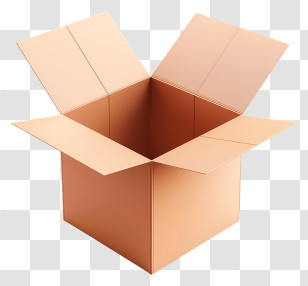 Cardbox Open - Open Brown Cardboard Box Illustration Transparent PNG