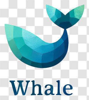 Whale Logo - Blue Geometric Whale Transparent PNG