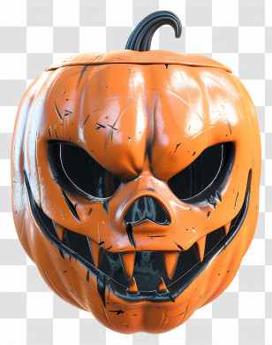 Halloween Mask - Scary Carved Halloween Pumpkin Lantern Transparent PNG