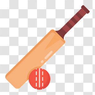 Cricket Logo - Cricket Bat And Ball Transparent PNG