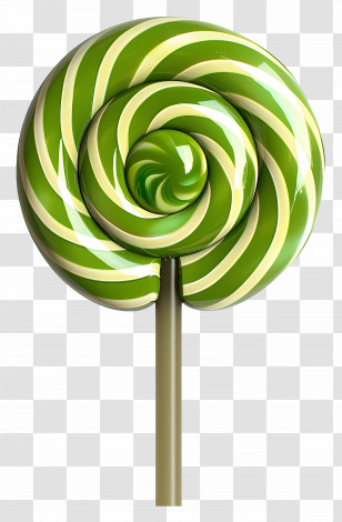Green Lollipop - Green Swirled Lollipop Transparent PNG