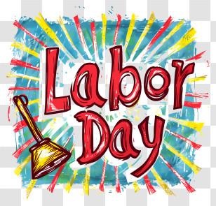 Labor Day - Labor Day Festive Design With Hand Tool Transparent PNG