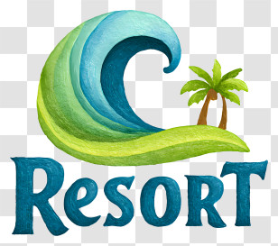 Resort Logo - Resort Wave Logo Transparent PNG