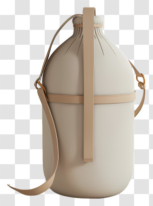 Canteen Bag - Beige Jug With Strap Transparent PNG