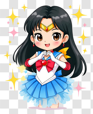 Sailor Moon Girl - Cute Magical Sailor Girl Transparent PNG