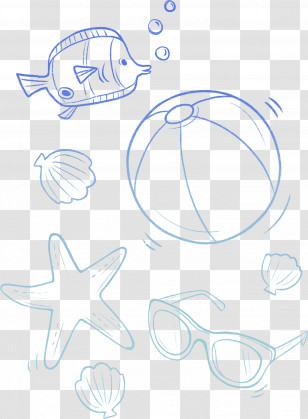 Line Art Starfish Line Personal Protective Equipment Circle Transparent PNG