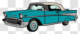 Classic Car - Vintage Blue Classic Car Transparent PNG