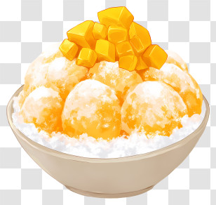 Shaved Ice - Mango Shaved Ice Dessert Transparent PNG