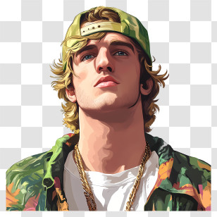 Logan Paul - Person In Cap And Casual Wear Transparent PNG