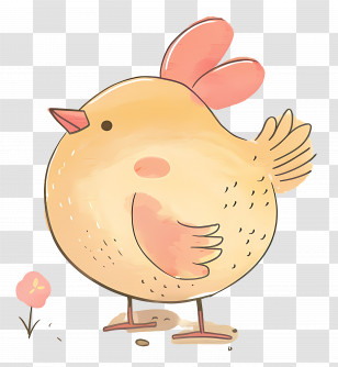 Cute Chicken - Adorable Cartoon Chicken Transparent PNG
