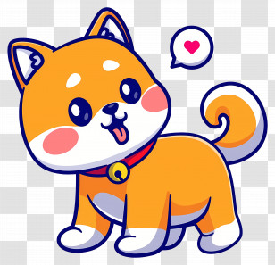 Dog Heart - Cute Cartoon Dog With Heart Transparent PNG