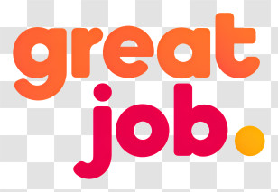 Good Job - Orange Great Job Sticker Transparent PNG