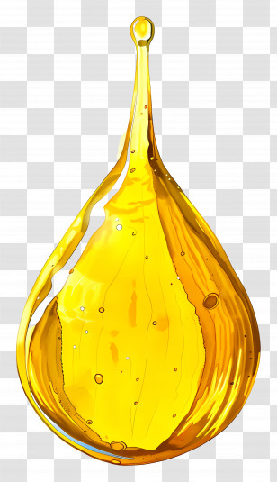 Oil Drop - Yellow Oil Drop Transparent PNG