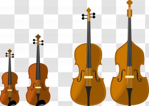 String Instrument Musical Cello Violin - Watercolor - Vector Painted And Transparent PNG