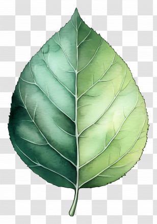 Watercolor Leaf - Fresh Green Leaves Transparent PNG