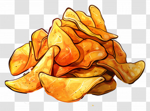 Chips - Crunchy Potato Chips Illustration Transparent PNG