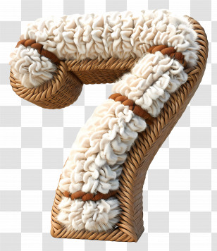 Number 7 - Woven Number Seven Design Transparent PNG