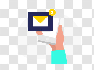 New Message - Phone With Message Notifications Transparent PNG