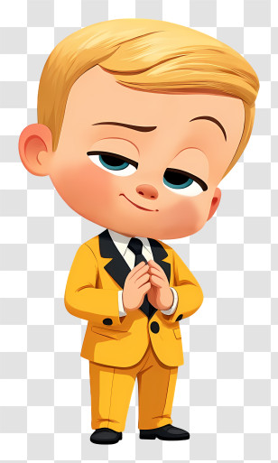 Boss Baby - Smirking Boss Baby Portrait Transparent PNG