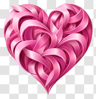 Heart - Intricate Pink Heart Artwork For Love Transparent PNG