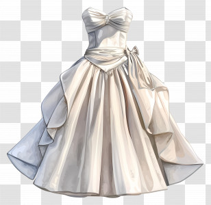 Short Wedding Dress - Elegant White Wedding Dress Transparent PNG