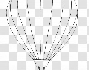 Hot Air Balloon Line Art Lighting - Monochrome - Design Transparent PNG