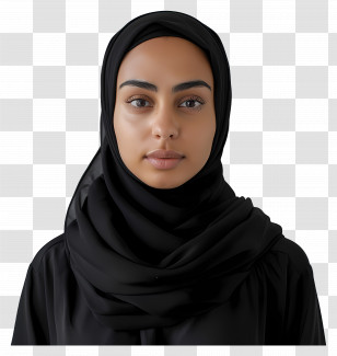 Portrait Woman Hijab - Portrait Of Woman In Hijab Transparent PNG