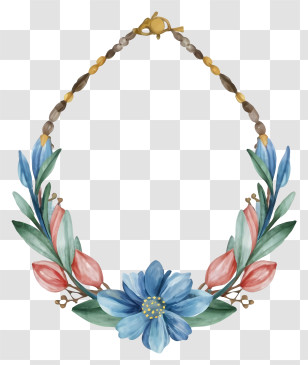 Floral Necklace - Beautiful Floral Necklace Transparent PNG