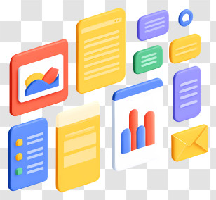 Business Report Presentation - Isometric Icons For Digital Interface Design Transparent PNG