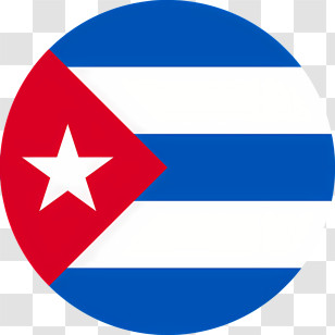 Cuba Flag - Cuban Flag In Circular Design Transparent PNG