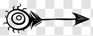 Black Arrow - Black Decorative Arrow With Target Design Transparent PNG