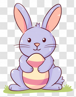 Easter Bunny - Easter Bunny With Egg Transparent PNG