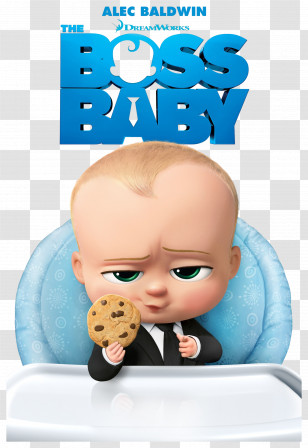 The Boss Baby - Boss Baby With Cookie Transparent PNG