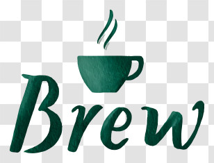 Brew Logo - Brew Green Coffee Logo Transparent PNG