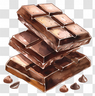 Chocolate Bar - Delicious Stack Of Chocolate Bars Transparent PNG