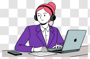 Call Center Operator - Customer Service Woman With Headset Transparent PNG