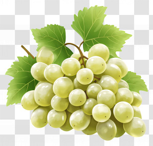 Green Grape - Cluster Of Ripe Yellow-Green Grapes Transparent PNG