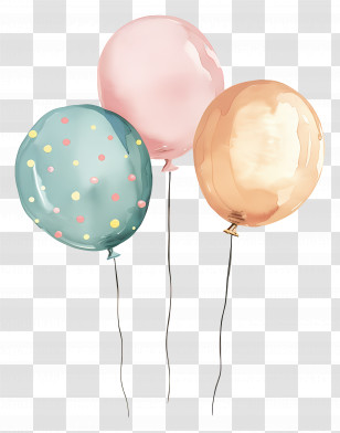 Party Balloons - Colorful Party Balloons Illustration Transparent PNG